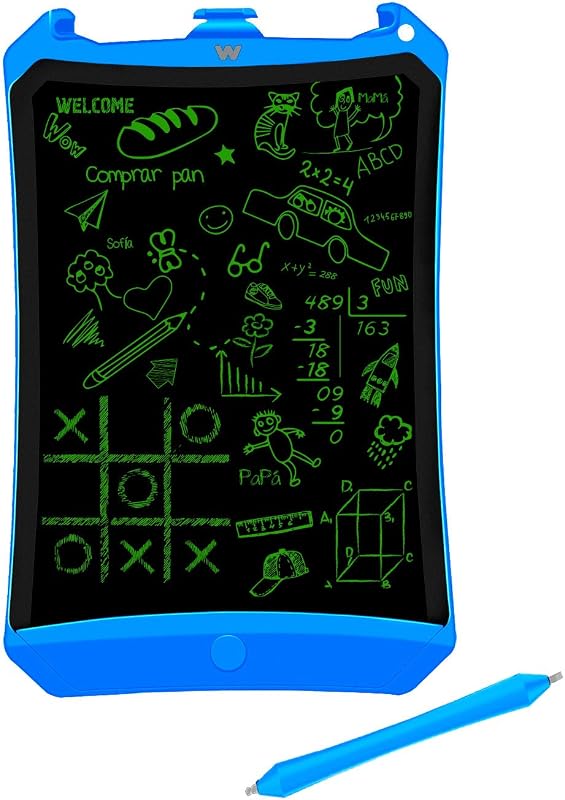 Smart Pad 90 Azul - Quadro branco eletrónico, tablet de escrita de 9", tom verde, sensor de pressão (10-200g), bateria CR2016, ímanes de frigorífico, cor azul