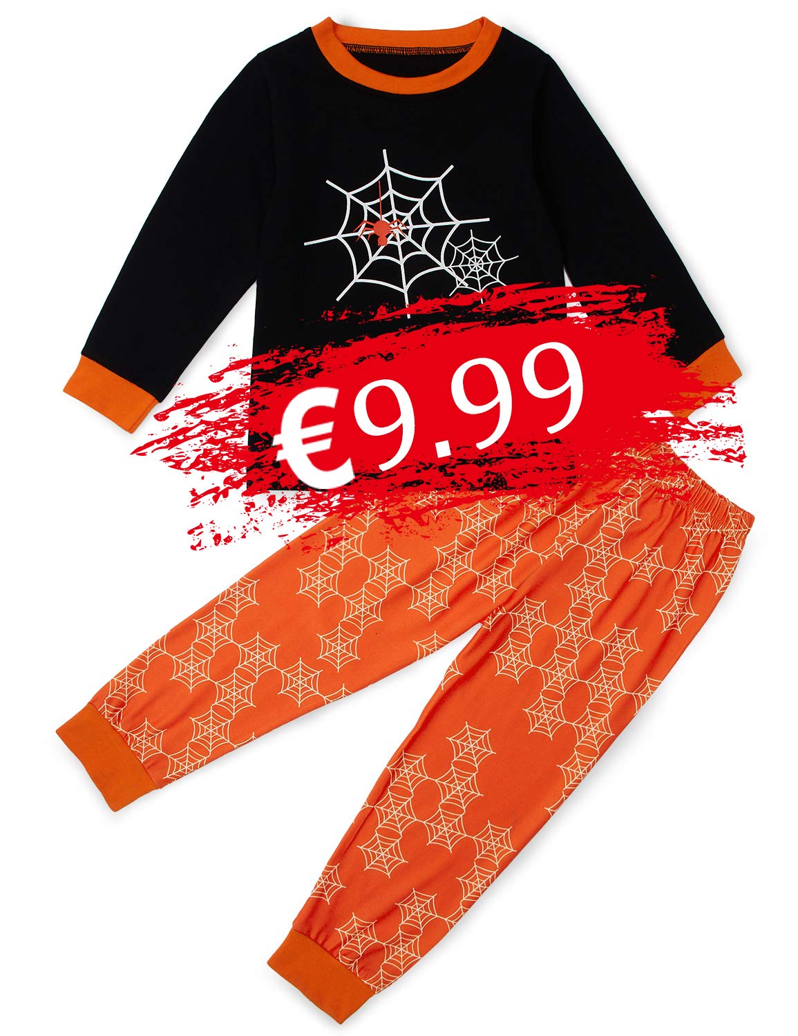 Pijamas para niños, vehículo, Bicicleta, autobús, camisón, Ropa de Noche, Naranja, algodón, Manga Larga, Impreso, Cuello Redondo, Pijamas, Conjuntos