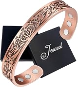 Jeracol Copper Magnetic Bracelet for Men Women 6 Magnets Adjustable Cuff Box