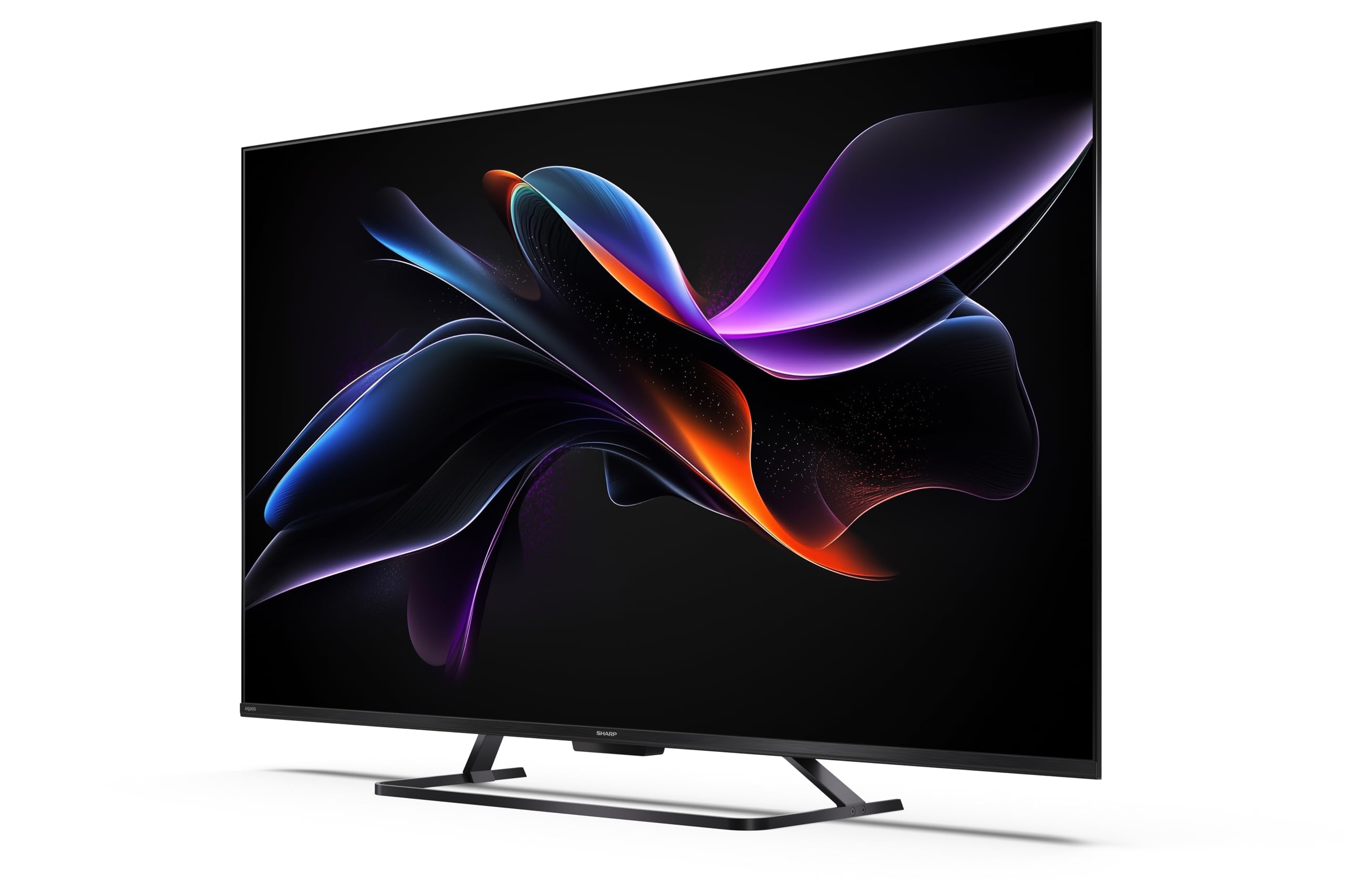 SHARP 55HR7365E – Google TV, 55" UHD, Rahmenlos, 144 Hz, QLED, HDR10, Dolby Vision HDR, Google Assistant mit Mikrofon, Chromecast, Bluetooth, Dolby Atmos 2x12 W, HDMI 2.1 x4, USBx2, Farbe Schwarz 3