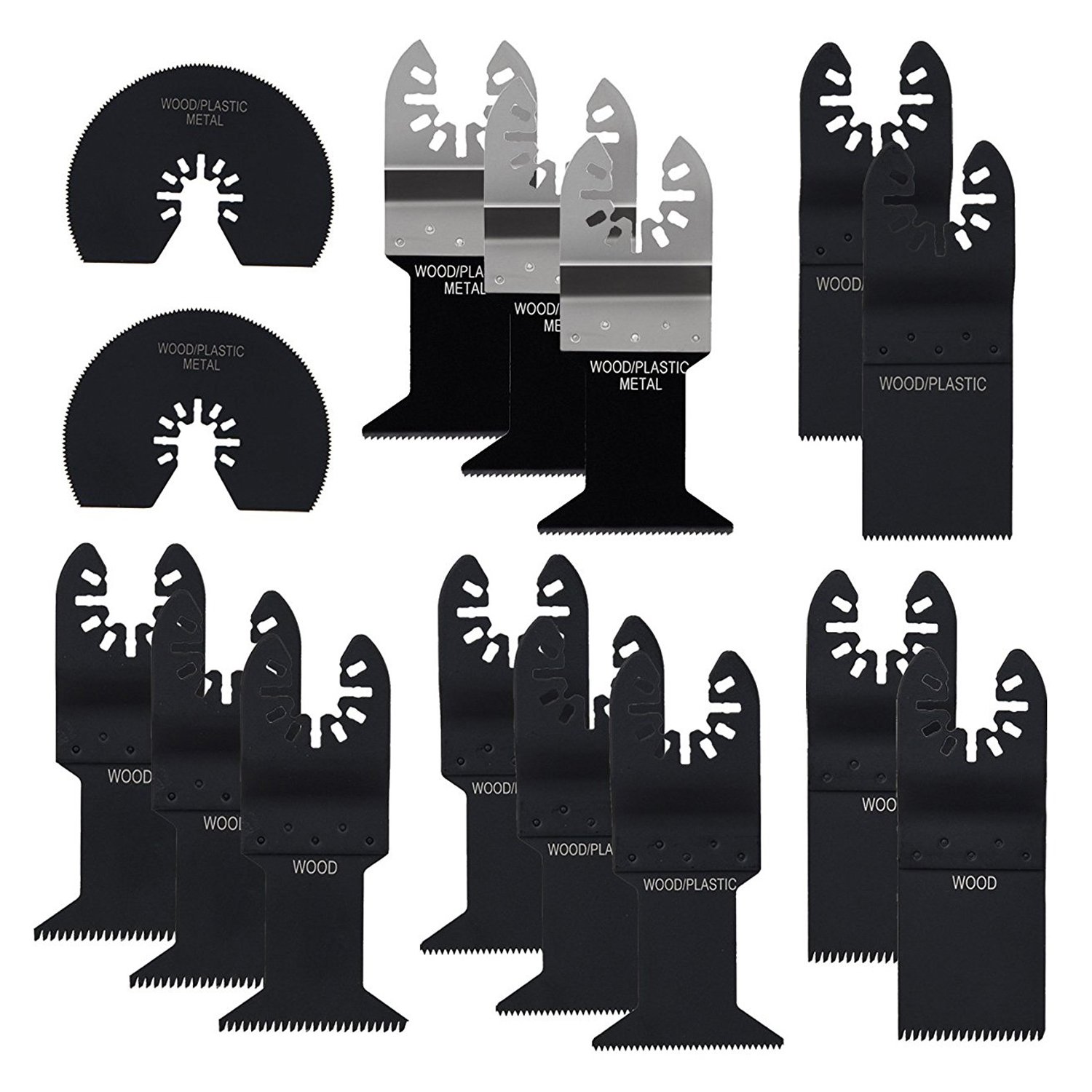15 pcs Multitool Blades, Lichamp Mixed Precision Quick Release Multi