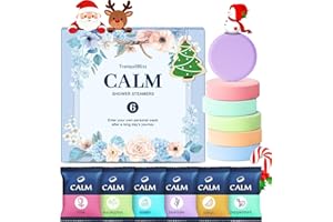 TranquilBliss Shower Steamers 6 Count, Shower Steamers with Natural Ingredients, 6 Different Scents & Individually Wrapped, Christmas and Birthday Good Option for Her, Mom, Friends
