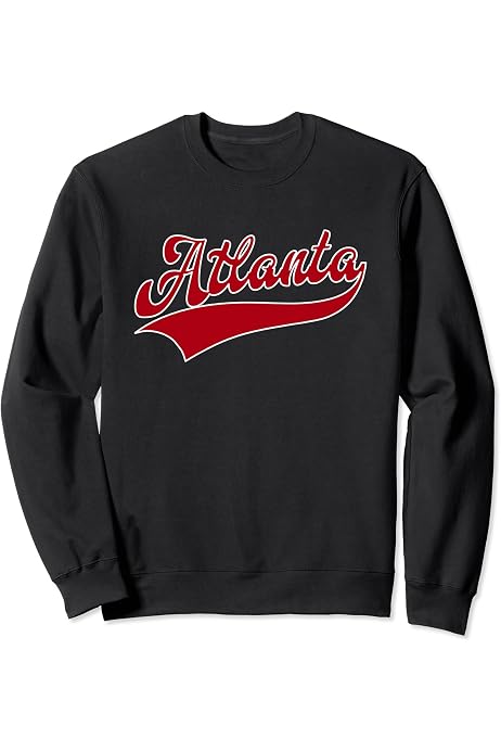 Amazon.com: Atlanta - Athletic Throwback Design - Classic Pullover Hoodie :  Clothing, Shoes u0026 Jewelry