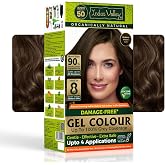 Indus Valley Natural Organic Damage Free Gel Hair Color | Ammonia Free, Vegan &amp; Cruelty Free | Up to 100% Gray Coverage, Long Lasting Results |Medium Brown 4.0 (20gram+200ml)