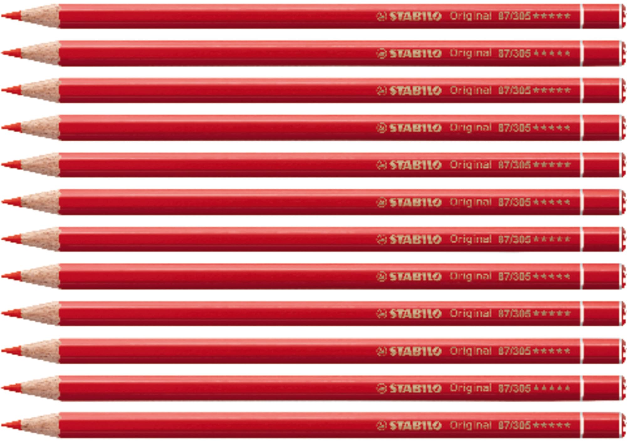 STABILO Premium Colouring Pencil Original - Pack of 12 - vermilion red tone
