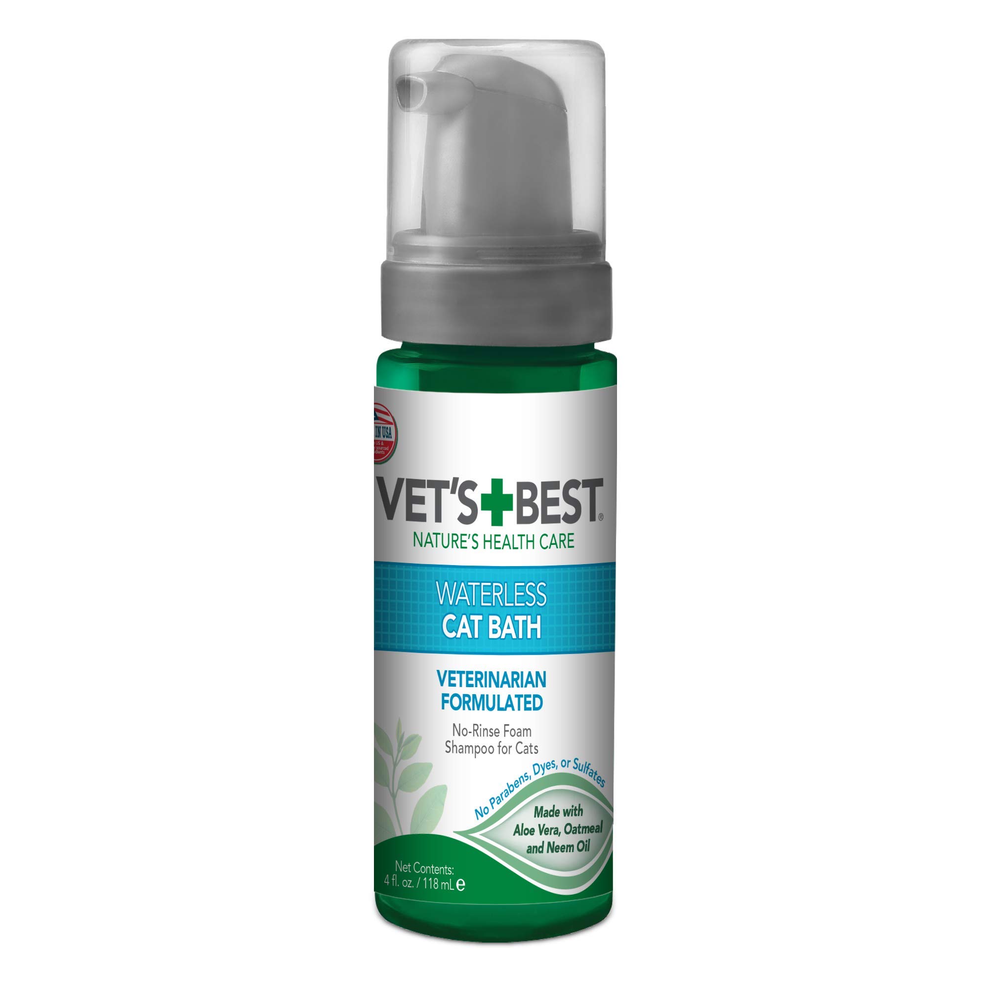 Vet's Best Waterless Cat Bath No Rinse Waterless Dry Shampoo for Cats Natural Formula 4