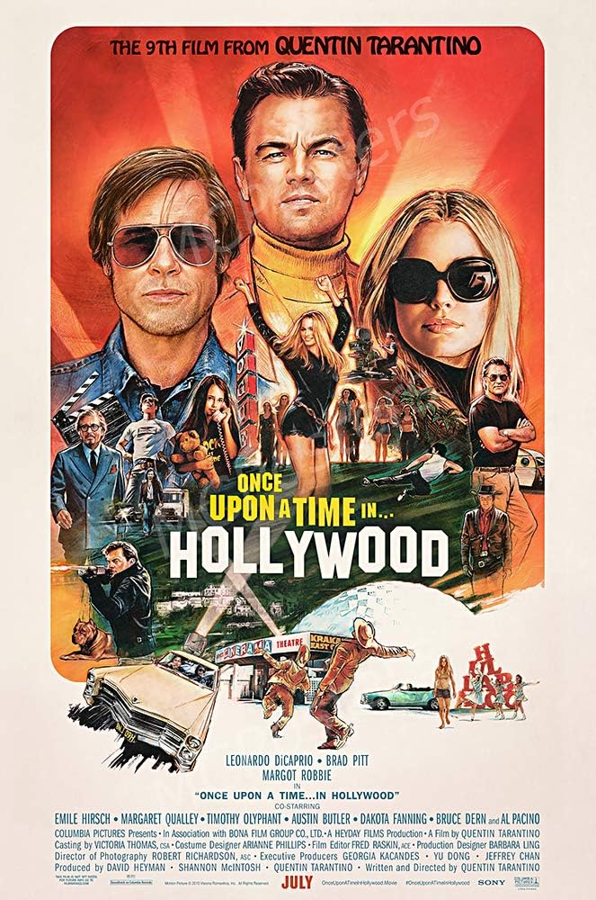MCPosters - Once Upon A Time in Hollywood Quentin Tarantino Glossy Finish Movie Poster Certified Print by PosterTodayUSA - CIN016 (16" x 24" (41cm x 61cm))