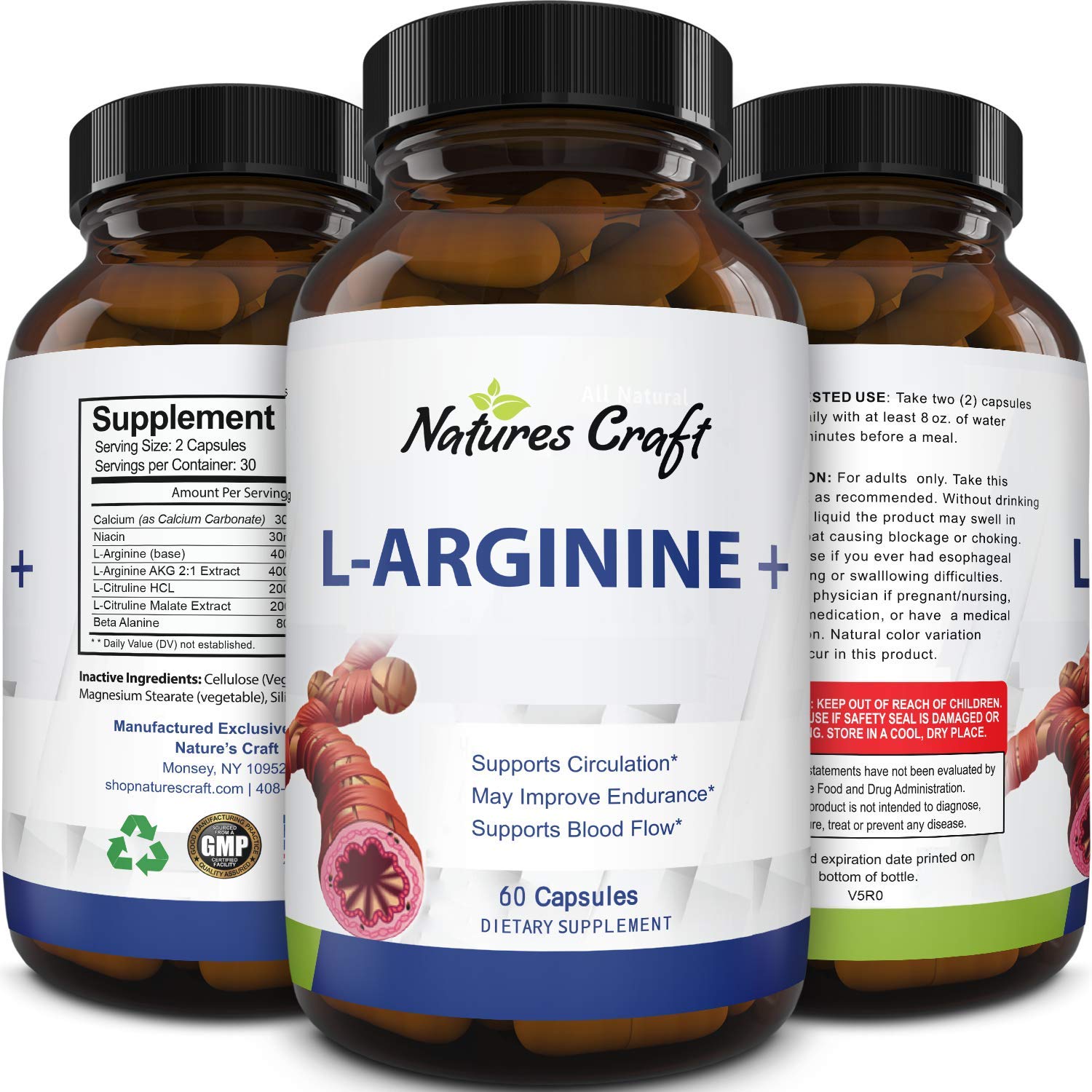 100 Pure Larginine and L Citruline a Premium Amino Acids Strength for