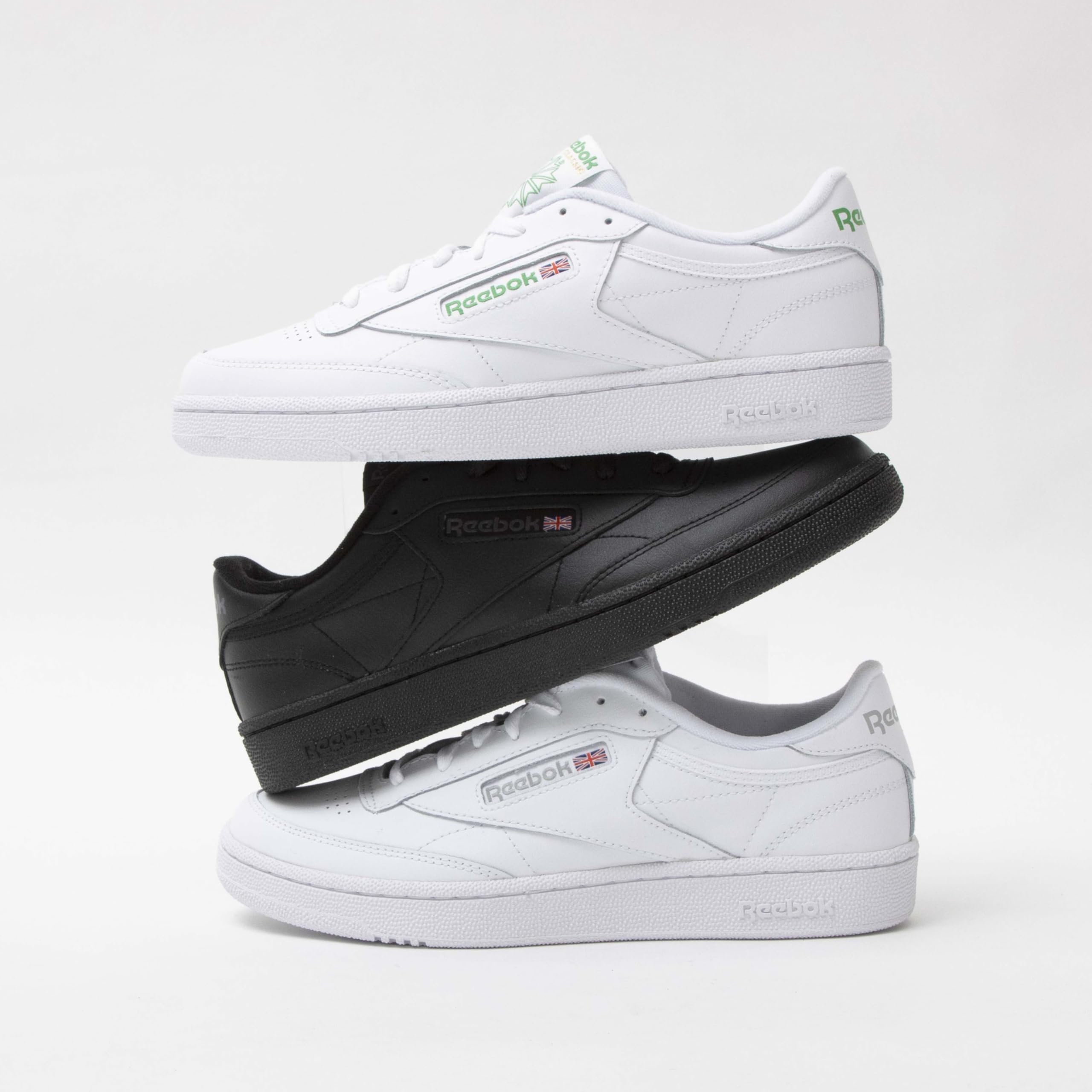 Reebok Herren Club 85 Fitnessschuhe, Int White Green, 44.5 EU 4