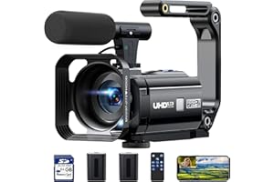 Camcorder Video Camera, 5K 56MP Dual Lens WiFi 3'' 270° Rotatable 16X Digital Zoom Touch Screen Vlogging Camera YouTube Podca
