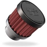 K&amp;N Vent Air Filter/Breather: High Performance, Premium, Washable, Replacement Engine Filter: Flange Diameter: 0.75 in, Filter Height: 1.125 in, Flange Length: 0.4375 in, Shape: Breather, 62-1560