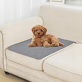 BOCTOPUG Dog Bed Cover for Pets - Blankets Rug Pads for Couch Protection Waterproof Bed Covers Dog Blanket Furniture Protector Reusable Changing Pad (Dark Grey+Beige, 20"x30")