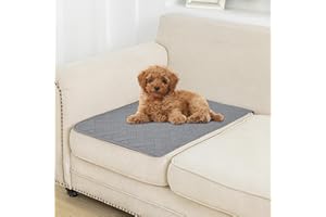 BOCTOPUG Dog Bed Cover for Pets - Blankets Rug Pads for Couch Protection Waterproof Bed Covers Dog Blanket Furniture Protector Reusable Changing Pad (Dark Grey+Beige, 20"x30")