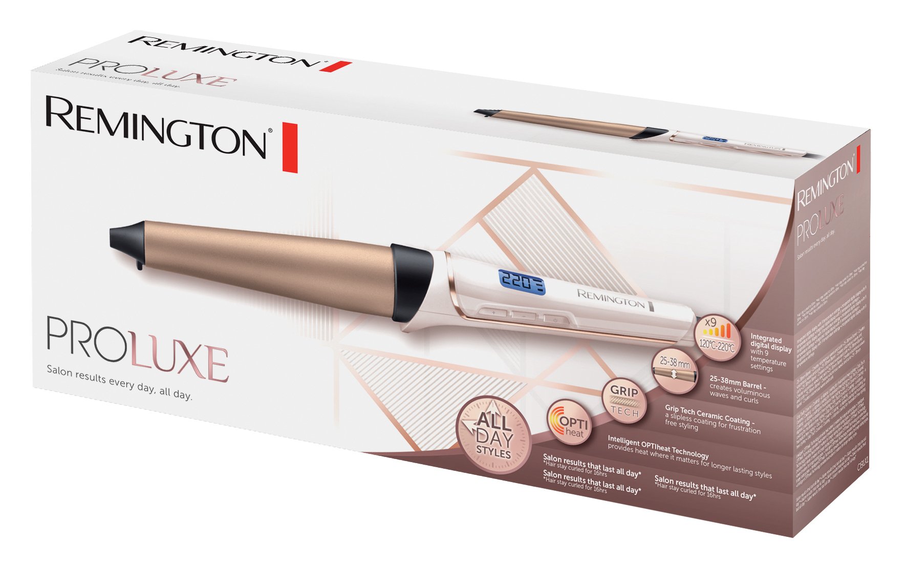 Remington Proluxe Large Barrel Hair Curling Wand, 2538 mm Barrel with