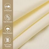 Yeahmart 3m Triangle Sun Shade Sail with Fixing Kit Cream 98% UV Block view 4
