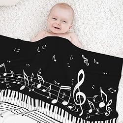 Jbofyee Music Notes Musical Throw Blankets All