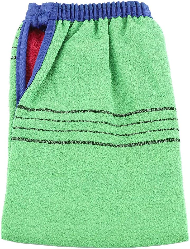 Pasamer Body Exfoliating Glove, 1Pc Double Sided Body Exfoliating Glove Mitt Bath Shower Scrubbing Cloth Towel Bathing Tool