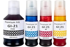 GI-21 G3270 G3260 Ink Bottles Compatible for Canon 21 GI-21 GI21 Ink Refill Bottles Set, Compatible for Canon PIXMA G3270 G32