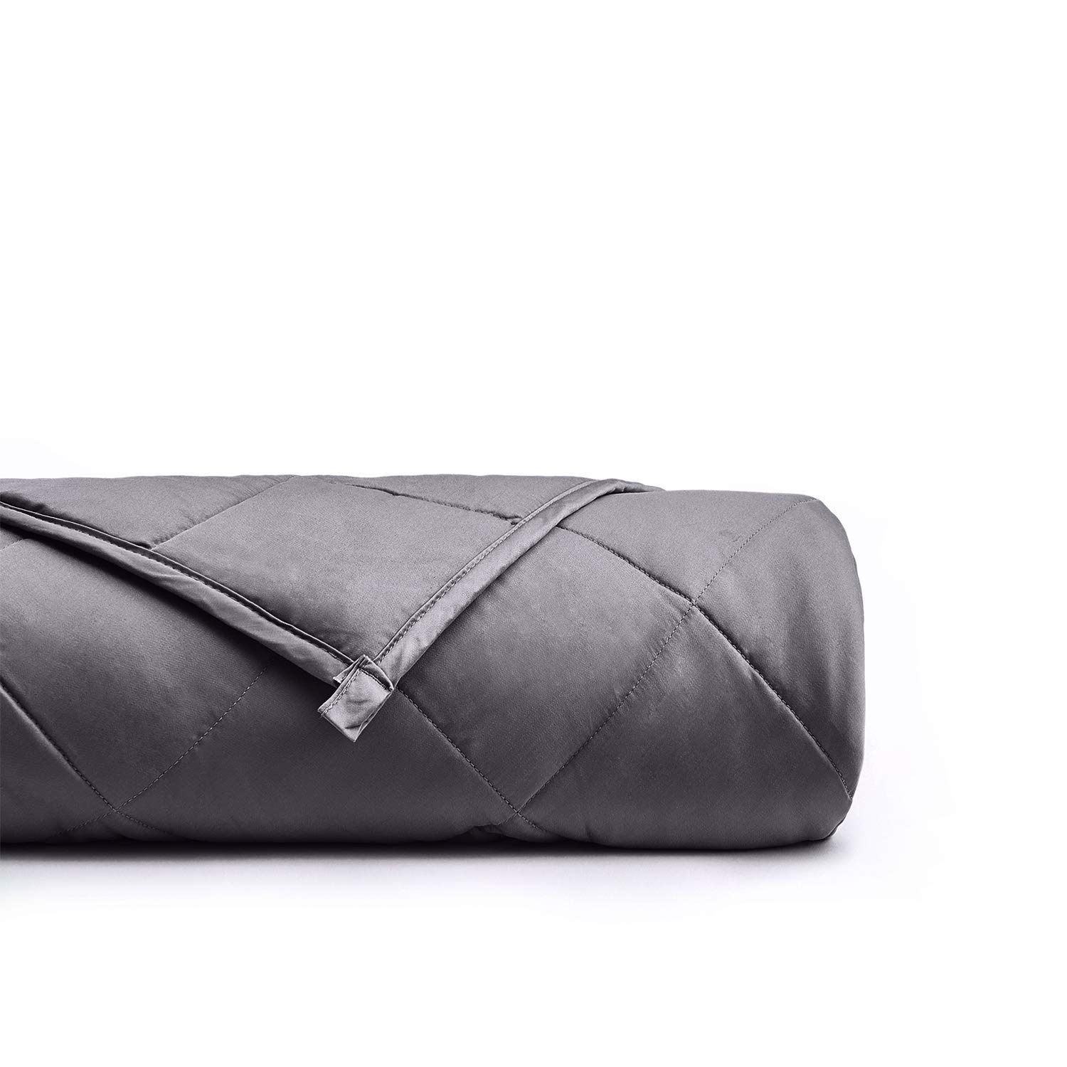 YnM Weighted Blanket for Couple, 20 lbs 80''x87'' King Size | 100% Cotton Material with Glass Beads | A Dark Grey Premium Cotton Duvet Cover Inclued