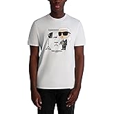 Karl Lagerfeld Mens Short Sleeve Crewneck Karl Choupette Graphic Design T-Shirt