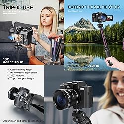 4K Digital Cameras for Photography, 48MP Vlogging