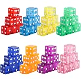 48 Piece 19mm Dice Casino Style Craps D6 Dice Set Acrylic and Translucent for Dice Games, Craps Dices, Casino Dices, Table Games