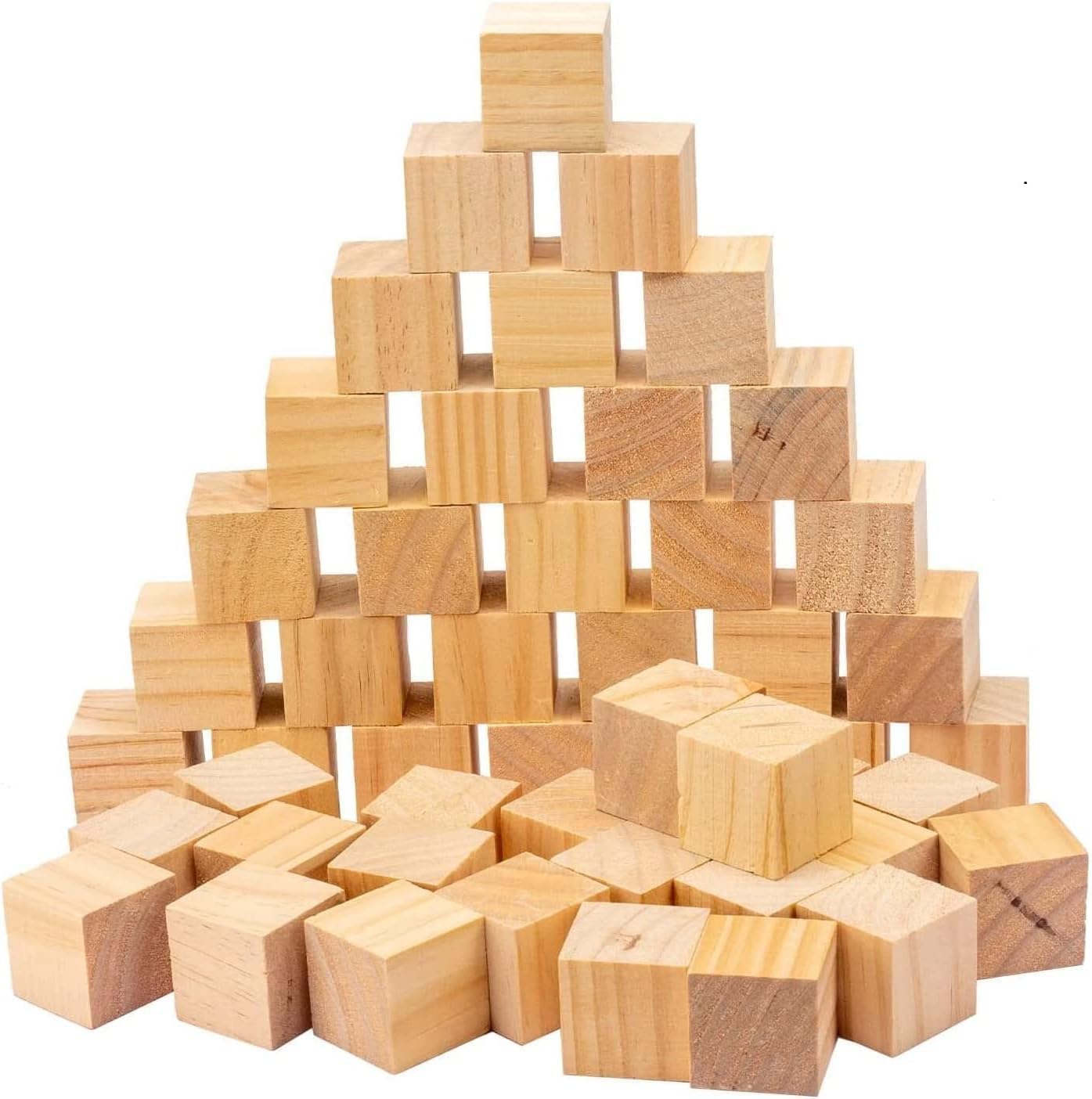 30Pack Wooden Cubes 3x3x3cm Small Wooden Cubes for Crafts - Blank Unfinished Craft Cubes Pine Wood Craft Blocks - Perfect for DIY, Stamps, Numbers, Painting, Model Making, Decoration