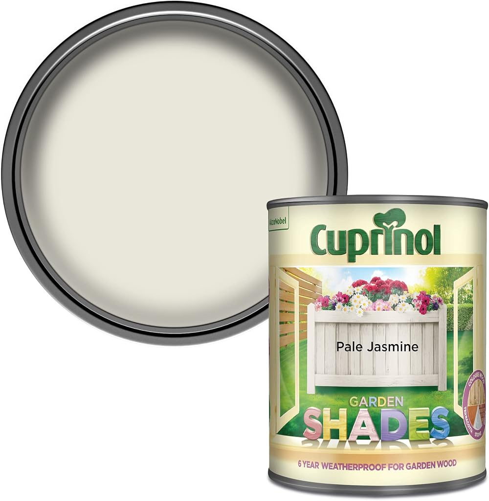 Cuprinol Garden Shades Exterior Woodcare Pale Jasmine 1 Litre 6 Year Weather