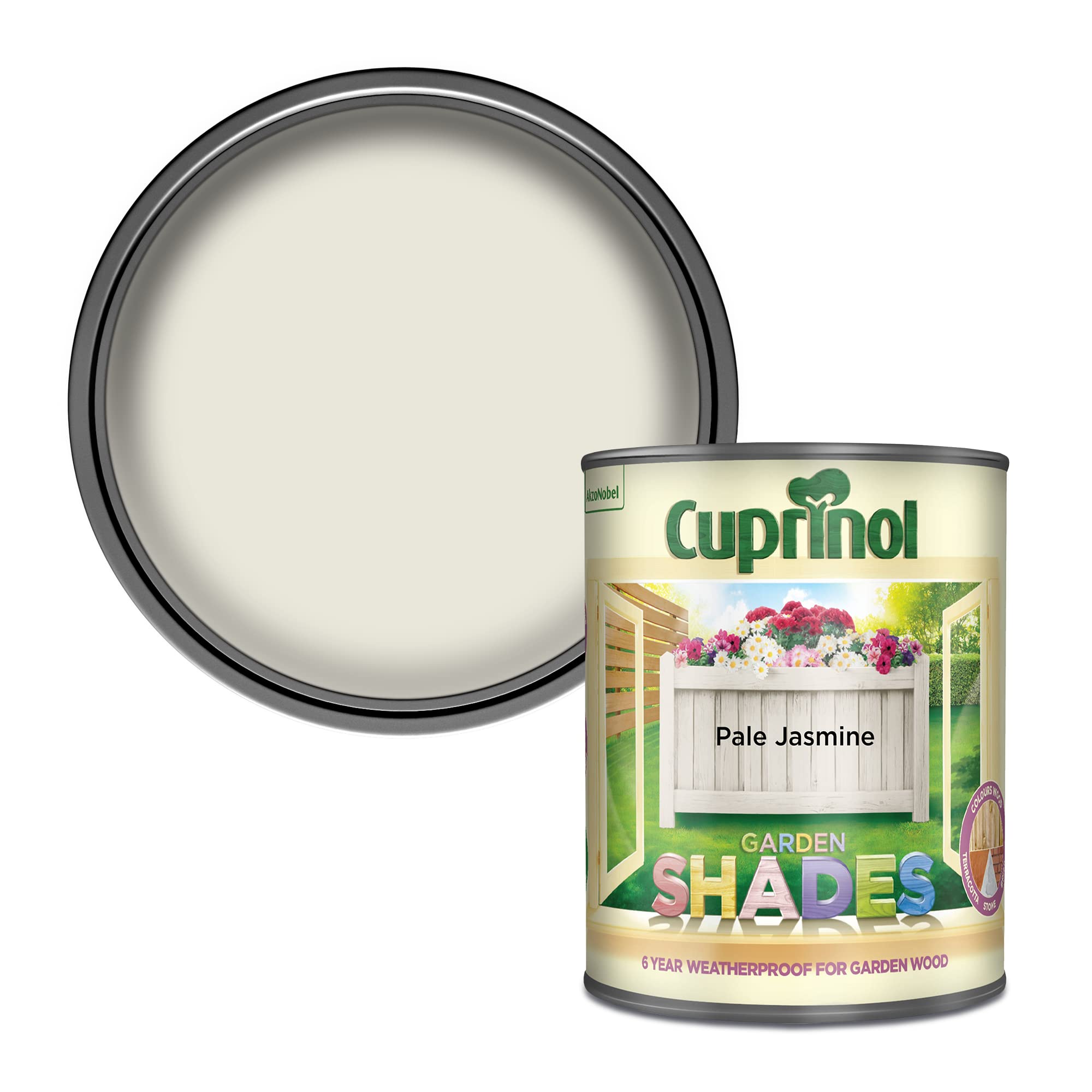 Cuprinol Garden Shades Exterior Woodcare, Pale Jasmine, 1 Litre (Pack of 1)