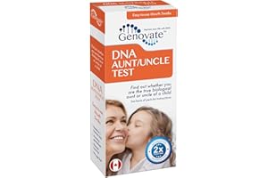 Genovate DNA Aunt/Uncle Test - 100% Canadian Lab - Results in 1-2 Days - Home DNA Test Kit for 2 Individuals