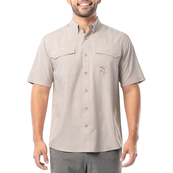 Amazon.com: Guy Harvey Men's Short Sleeve Button Down Resort Shirt, Bright  White/Big Palms, Small : Clothing, Shoes & Jewelry