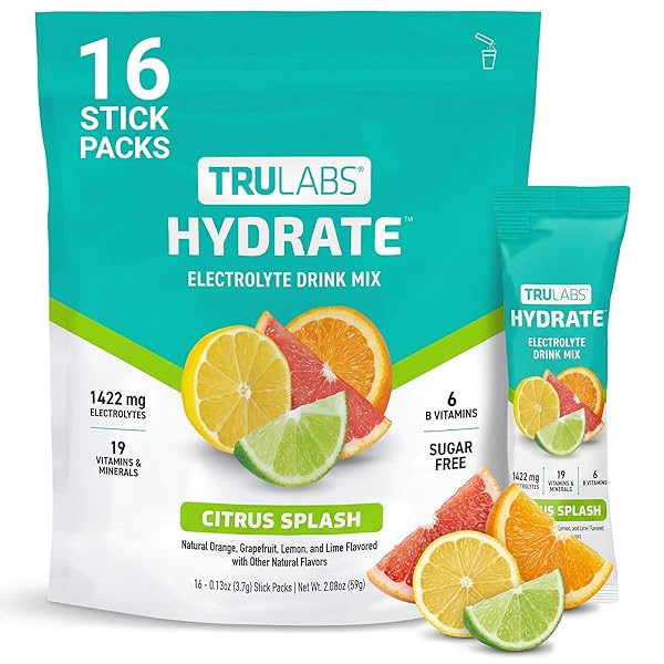 TRULABS HYDRATE ELECTROLYTE DRINK MIX – CITRUS SPLASH...