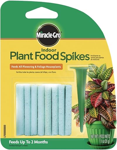 Miracle-Gro Indoor Plant Food Spike 1.1 Ounce Urea Nitrogen Fertilizer