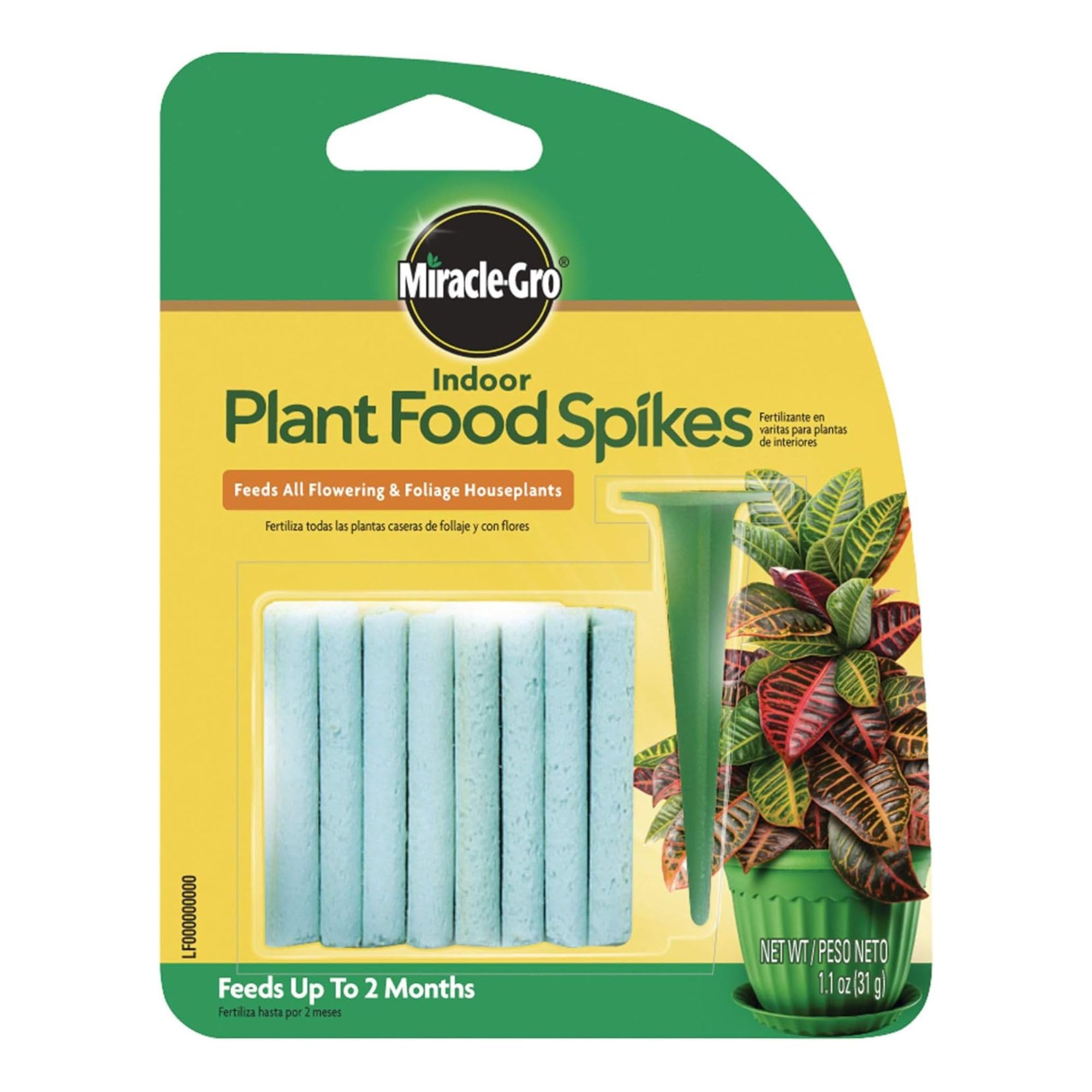 Miracle-Gro 1002522 Indoor Plant Food Spike, 1.1 Ounce