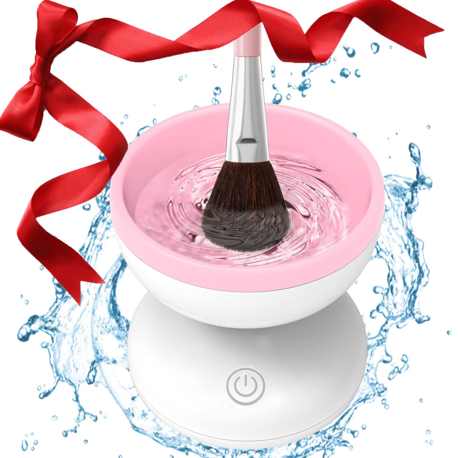 Hoedia Make Up Brush Cleaner Machine - Portable Automatic USB Cosmetic Brush Cleaner Spinner for All Size Beauty Makeup Brushes and Blender