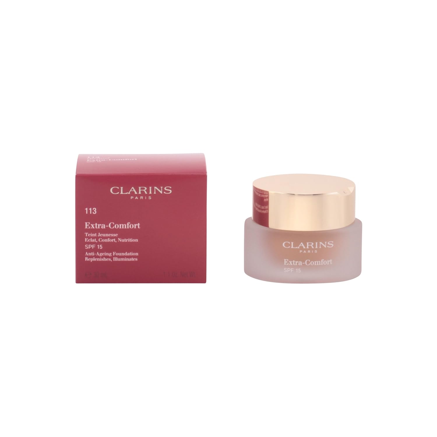 Amazon Com Clarins Extra Comfort Foundation Spf15 113 Chestnut