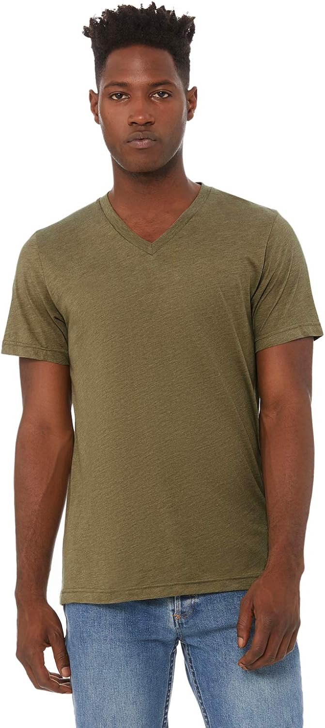 Bella + Canvas - Unisex Triblend Short Sleeve V-Neck Tee - 3415 - M ...