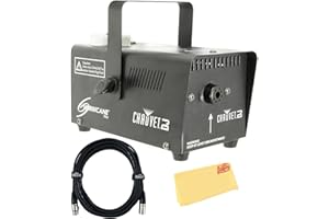 CHAUVET DJ Hurricane 700 1,500-CFM Fog Machine Bundle with DMX Cable and Austin Bazaar Polishing Cloth