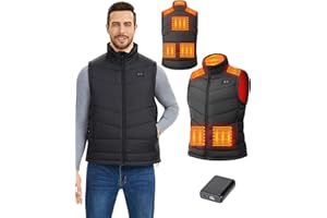 HILLSLTR Heated Vest for Men with 18400mAh 7.4V Battery Pack，Electric Warming Vest with Pockets