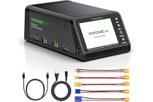 OVONIC X4 LiPo Balance Charger AC 500W 4-Channel Auto Power Allocation, 15A per Channel, Supports LiPo/Li-Ion/LiHV/Life 1-6S, NiMH 3-18S, Safety Protections Included