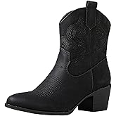 GLOBALWIN Women's The Western Wear Fashion Cowboy Cowgirl Free Birds Country Concert Disco Outfits Low Heel Walking Boots For Ladies