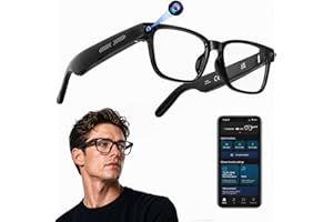 AI Smart Glasses with Camera, 4K HD Video &amp; Photo Capture, Real-Time Translation, Recording Glasses with AI Assistant, Open-Ear Audio, Object Recognition, Bluetooth, for Travel (Transparent Lens)4.2 out of 5 stars 972 offers from $69.99