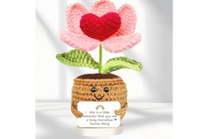 Knitted Heart Flower Crochet-This is A Little Reminder-Inspirational Retirement Celebration Holiday Graduation Wedding Annive