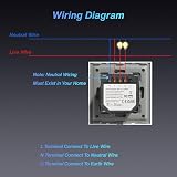 BSEED Smart Light Switch 2 Gang 1 Way with Neutral White Glass Panel view 5