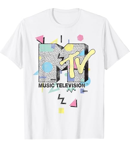 Amazon.com: MTV I Want My MTV 90's Retro Colorful Logo Graphic T