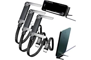 240W Braided Fast Charge Cable with Built-in Phone Stand, 2-in-1 Invisible Holder Charger Cable – 240W Fast Charging Cord wit