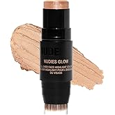 Nudestix Nudies Glow Highlighter Stick – Multi-Use Cream Highlighter for Cheeks, Eyes & Body with Built-In Brush | Dewy, Radiant Finish | Clean, Vegan & Travel-Friendly Makeup