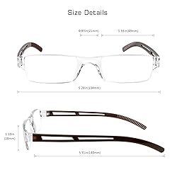 LifeArt Blue Light Blocking Reading Glasses, 2 or