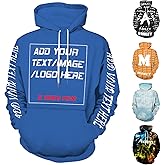 Busparst Custom Hoodies Design Your Own Personalized Hoodies with Photo Customized Hooded Sweatshirt for Man Women Team
