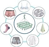 alladaga 32 Clip Clothes Drying Hanger Drip Foldable Rack Light Green view 4